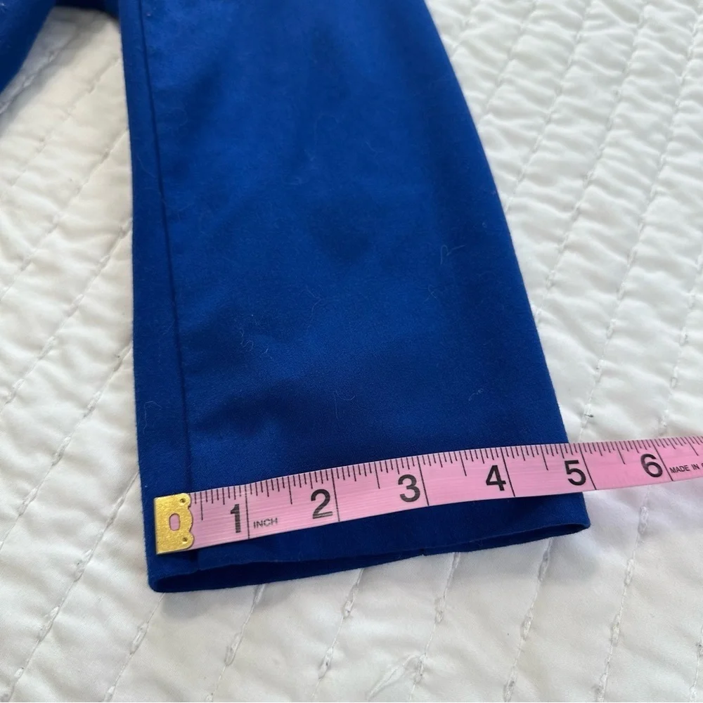 Elegant Royal Blue Women's Blazer 3/4 Sleeves with Shoulder Padding - Picture 6 of 12